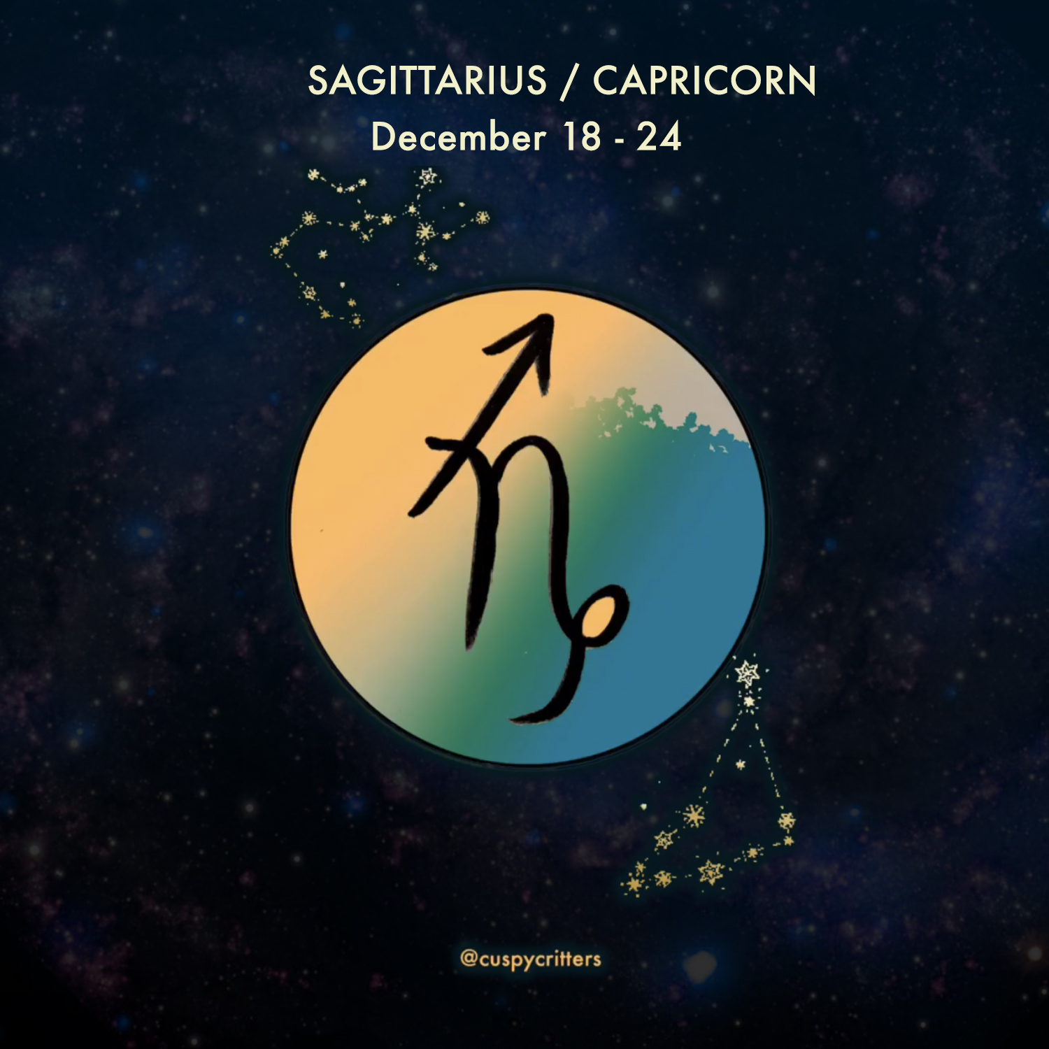 Sagittarius / Capricorn Cusp – Cuspy Critters